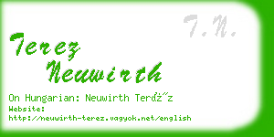 terez neuwirth business card